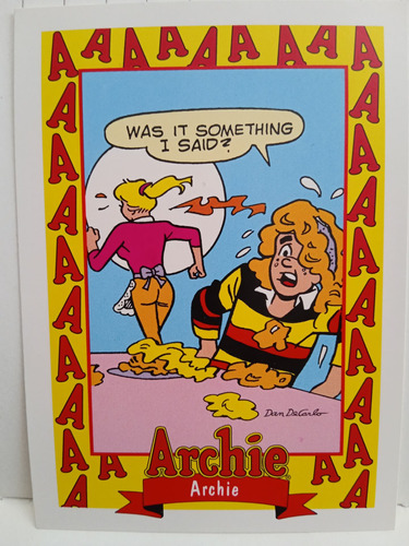 Estampa Tarjeta Archie Año 1992 # 4  Dinner's On Me , Skybox