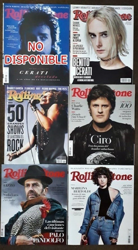 Revistas Rolling Stone - Lote De 5 Revistas .a Elección
