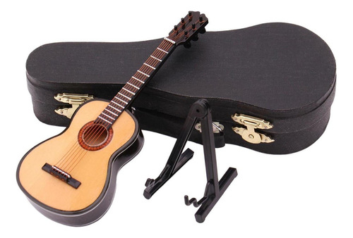 1/12 Guitarra En Miniatura Con Soporte Y Estuche Colección