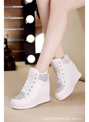 Zapatos Casuales Zapatillas De Deporte Cuña Zapatillas Altas