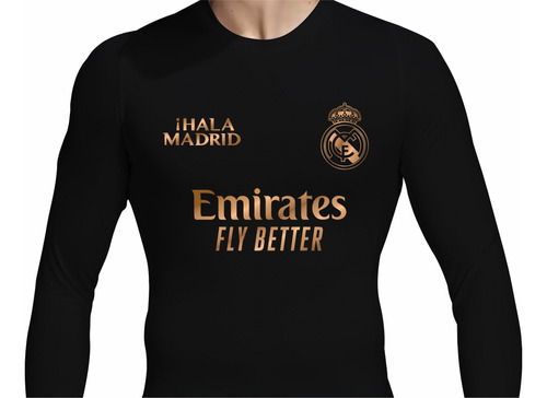 Playera Deportiva Manga Larga Real Madrid Todas Las Tallas