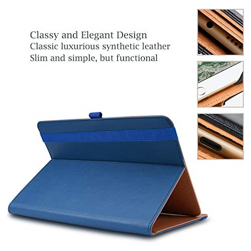 Procase Funda Para Tablet De 9 A 10 Pulgadas, Azul Marino