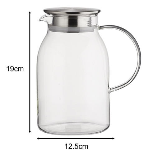 Jarra De Vidrio, Jarra De Agua Con Tapa, Jarra De Agua 1.5l