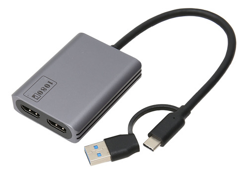 Adaptador Usb 3.0 A Dual Hd, Tipo C, Compatible Con 1080p, E