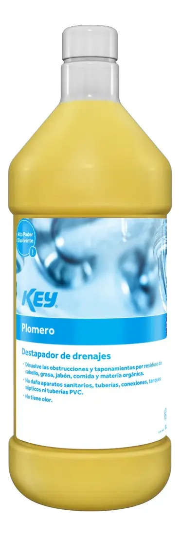 KEY Plomero Destapador De Drenajes 1Lt