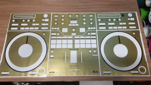 Kit Adesivo Skin Gold Controladora Pioneer Ddj-flx6 Dourado