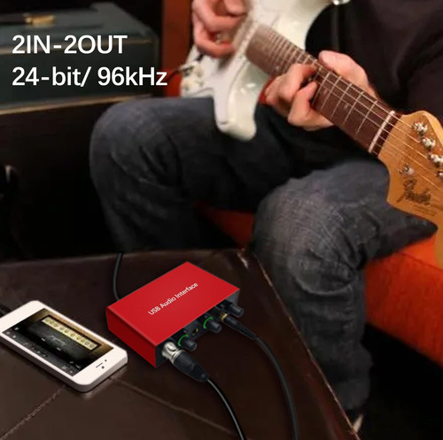 Interfaz De Audio Usb Con Pre Xlr De Micrófono, Interfaz De