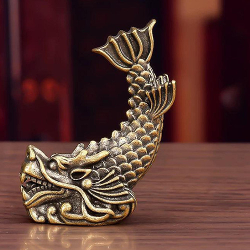 Decoración China Feng Shui Estatua De Latón Wen Adorno
