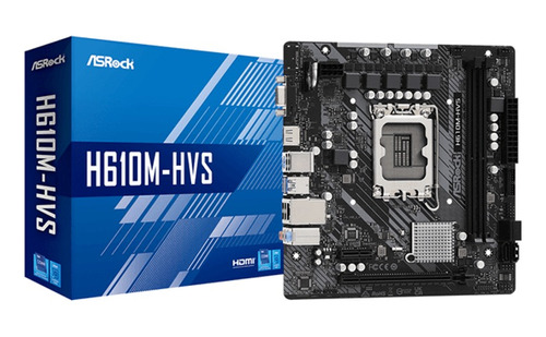 Tarjeta Madre Asrock H610m-hvs Lga1700 / 2xddr4 3200 / 4xsat