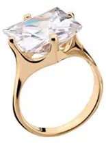 Comprar Anel Solitário Folheado Ouro 18k Cu002F Zircônia Rommanel 511662