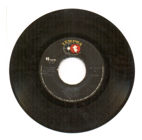 Bacchelli - Culpable - Equivocada - 45rpm - Vinilo