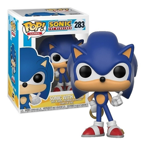 Pop! Funko Sonic Com Anel #283 | Game | Sonic Hedgehog