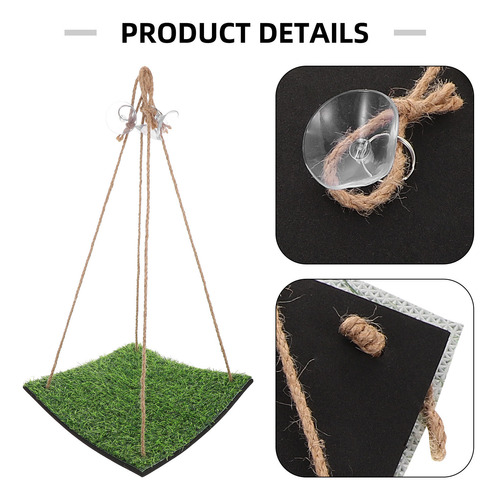 Hamaca Lizard: Columpio De Césped Artificial Para Loros Y Pá