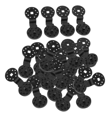 50 Clips De Parasol Para Lona De Malla De Patio, Red Negro