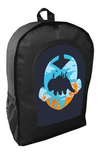 Mochila Negra Avatar La Leyenda De Aang Adulto / Escolar A1