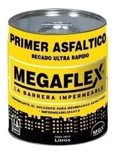 Pintura Asfaltica Megaflex Base Solvente X 4lts Pintumm