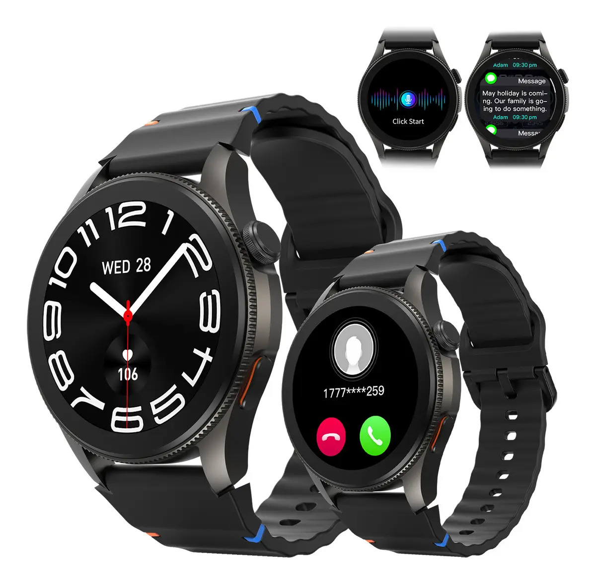 Basike 143 IA Relógio Smartwatch Redondo com GPS, ChatGPT e Assistente de Voz