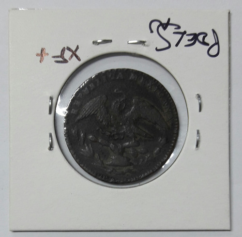1/4 De Real 1835 D.f. Republica, Cobre Federal. Xf +. (Usado)