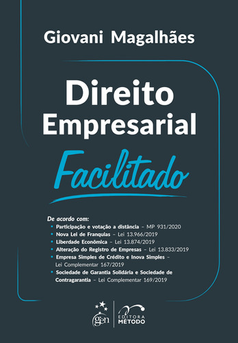 Direito Empresarial Facilitado, de MAGALHAES, Giovani. Editora Forense Ltda., capa mole em português, 2020