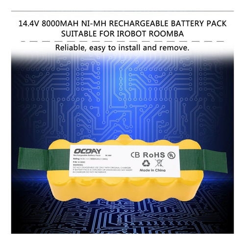 Id- Bateria Recarregável Ni-mh De 14,4 V 8000mah Para
