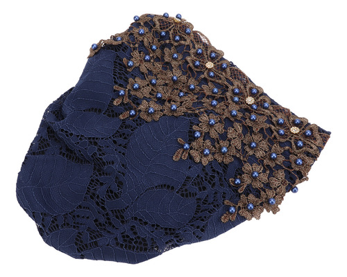 Turbante Musulmán Vintage Bordado Con Pedrería, Diseño Suave
