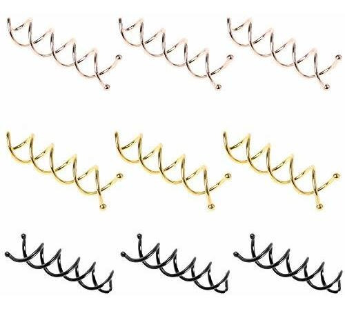 Horquillas - Motzu 9 Pack Spiral Bobby Hair Pin, Non-scratch