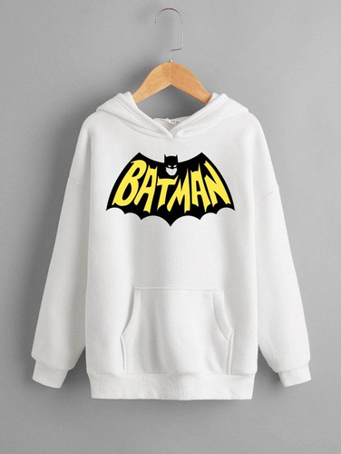 Sudadera Blanca De Batman Con Capucha, Dc Comics, Películas 