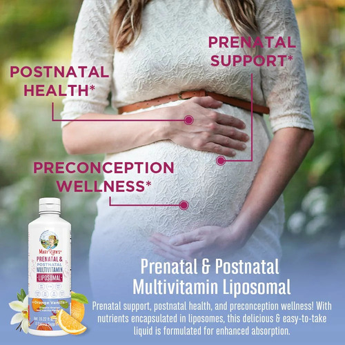 Mary Ruth's Multivitamínico Prenatal Y Posnatal (450ml) Sabor Naranja Y Vainilla