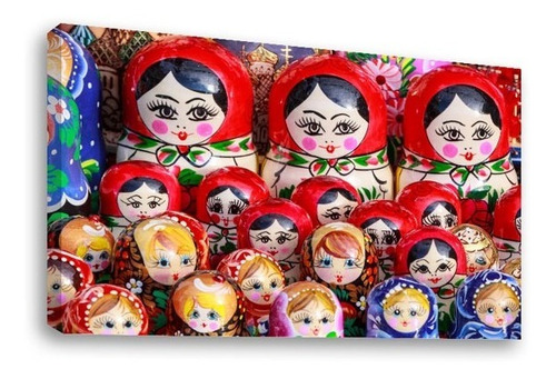 Cuadro Decorativo Canvas Moderno Matryoshka 3