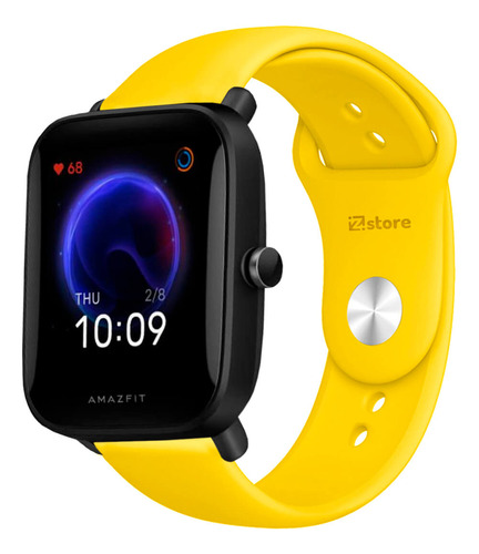 Correa Compatible Con Amazfit Pop Pro Amarillo Broche 20m