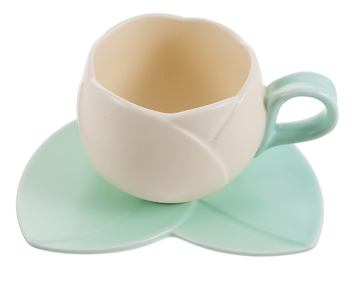 Juego De Tazas De Café De Cerámica Con Diseño De Tulipán Con