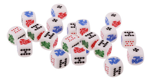 De Dados De Póquer De 6 Caras De 20 Piezas, Juguete De De