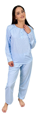Pijama Star West 460 Mujer Pantalón Larga Algodón Puntos