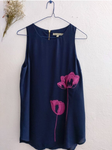 Blusa Marino Con Flor 41 Hawthorn