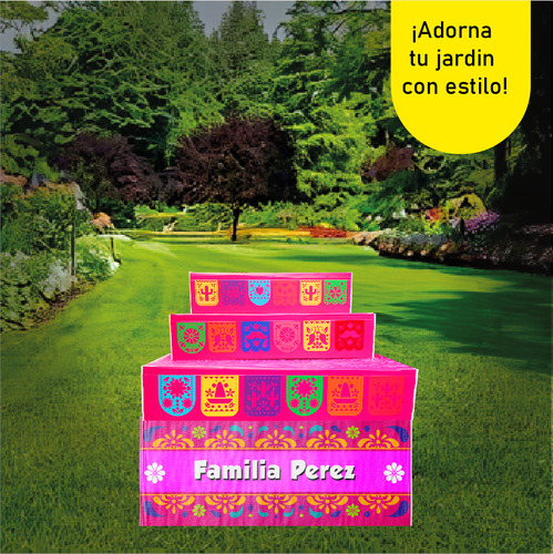 Altar Ofrenda Día De Muertos 3 Pisos En Coroplast Con Mantel