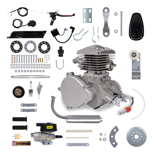Joyfox K891 80cc Kit Completo Motor Bicicleta Motorizada Cor Prata