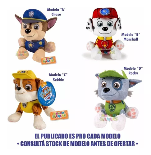 Muñecos De Peluche Paw Patrol Patrulla Canina Mundo Manias