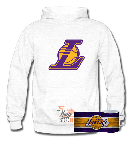 Poleron + Taza, Los Angeles Lakers Logo L, Basketball, Nba / The King Store