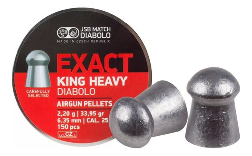 Balines Jsb Exact King Heavy Cal 6.35 .25 X 100 U 33.95 Gr