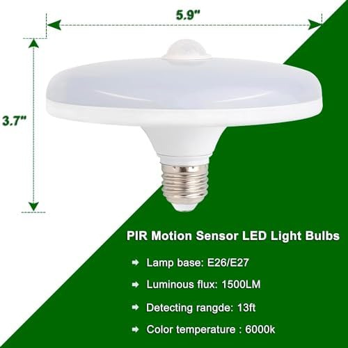 Bombillas Con Sensor De Movimiento Para Interiores Y Exterio