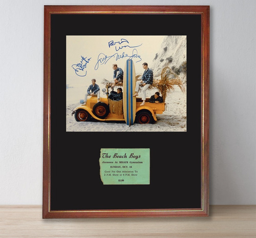 Cuadro Beach Boys Foto Con Firmas Y Entrada Recital