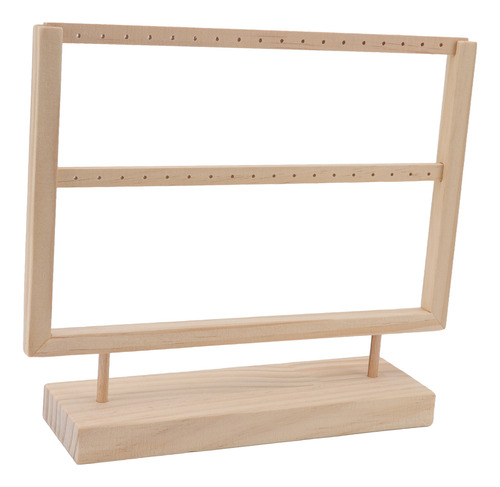 Soporte Organizador Para Colgar Pendientes, Color Madera