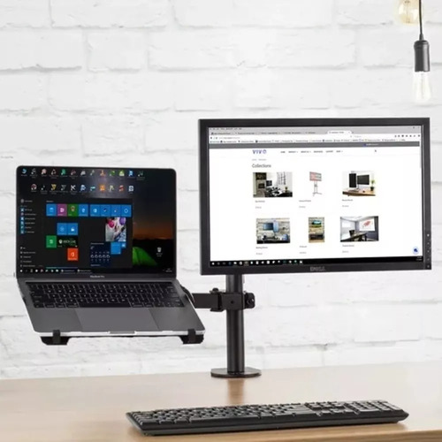 Soporte Monitor Y Notebook Brazo Articulado Escritorio