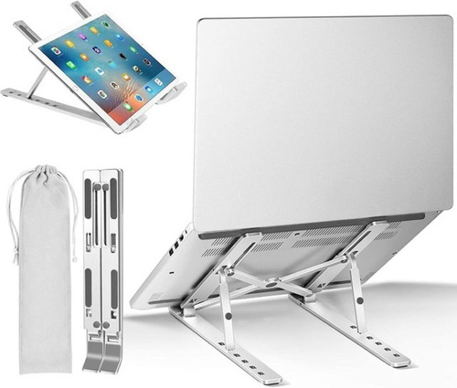 Imagen 1 de 5 de Soporte Para Notebook Ergonomico Regulable Base Plegable