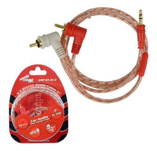Cable Audio Plug 3.5 A 2 Rca 90° Audiopipe Lib Oxigeno Htec