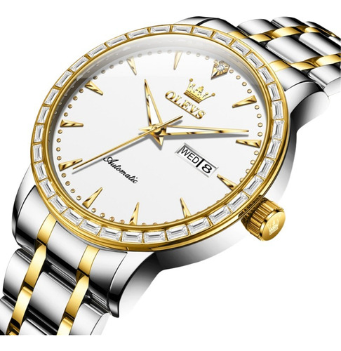 Reloj Mecánico Olevs Diamond Luxury Calendar