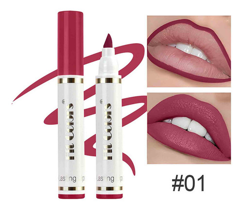Marcador De Lápiz Labial De 6 Colores, Dos En Uno, Delineado