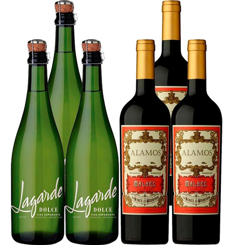 Champagne Lagarde Dolce + Vino Alamos Malbec 750ml 01almacen