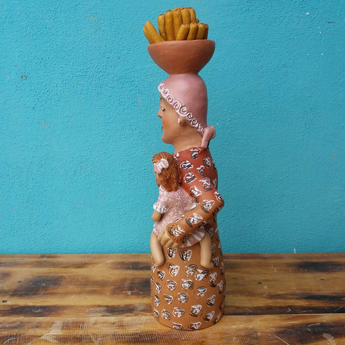 Mãe Retirante Com Bananas -alice Ribeiro/vale Dojequitinhona