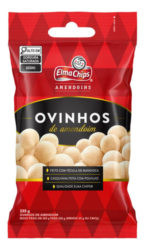 Ovinhos De Amendoim Elma Chips Pacote 235g